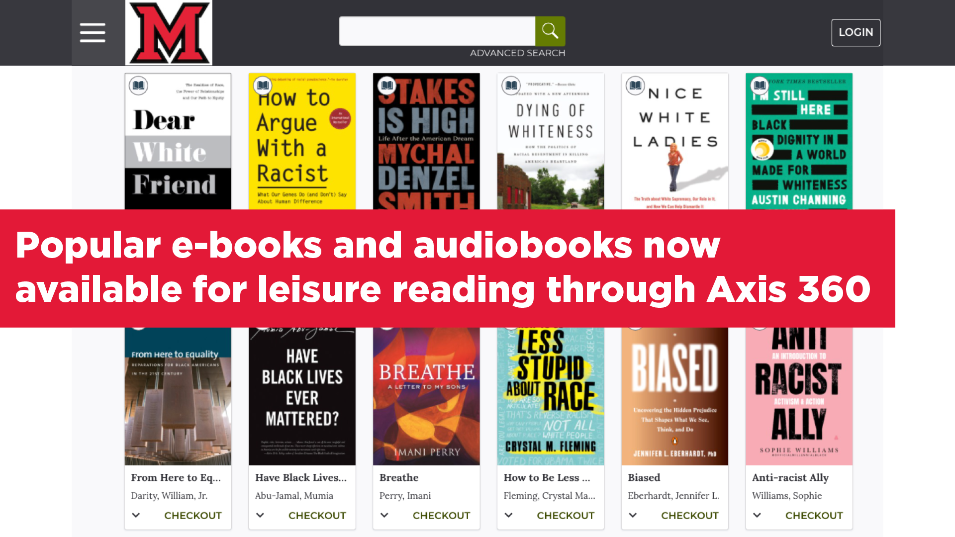 Popular e-books and audiobooks now available for leisure reading through Axis 360