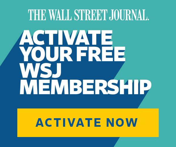 Active your free Wall Street Journal membership