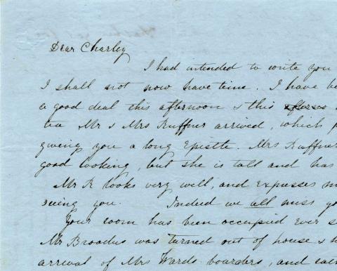 Letter written by McGuffey's mother