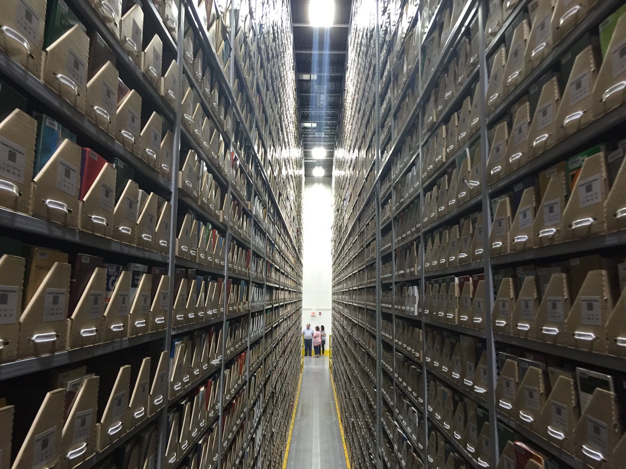 Storage shelves of Southwest Ohio Regional Depository